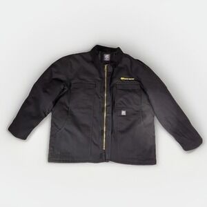 Berne Workwear Barn Coat Jacket Mens 2XL Black Quilted Lined Corduroy Collar